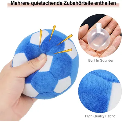 Jouet peluche couineur – Football – Dentition, interactif Jouet peluche couineur – Football – Dentition, interactif