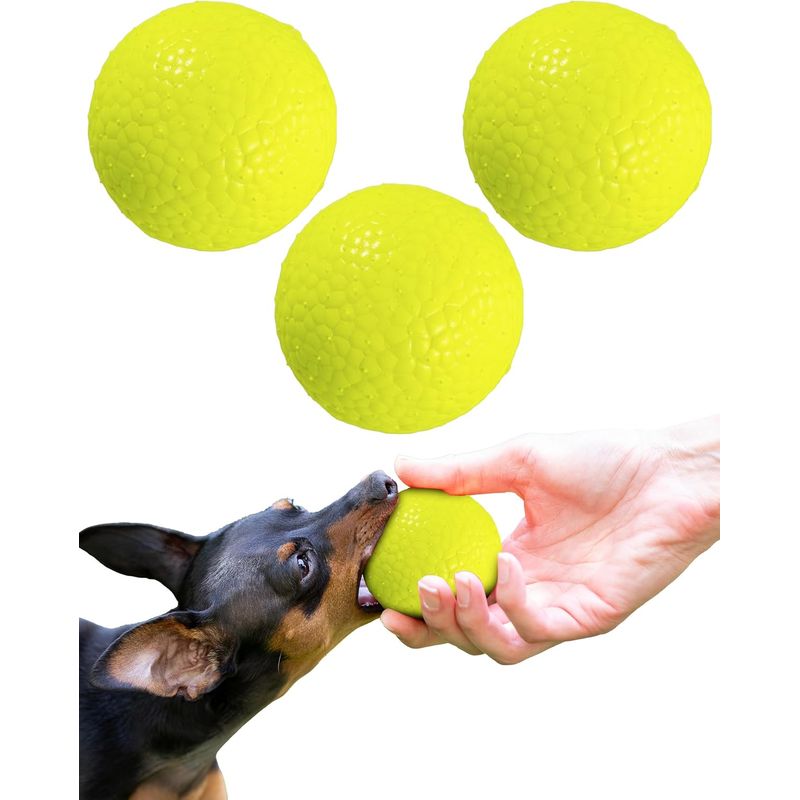 Chomp Ball – Robustes Kauspielzeug für aggressive Hunde, Neongelb