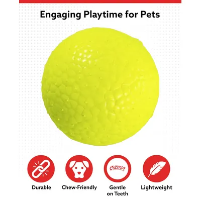 Chomp Ball – Robustes Kauspielzeug für aggressive Hunde, Neongelb