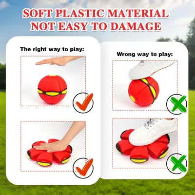 Balle soucoupe volante déformable – Magic frisbee – Rouge Balle soucoupe volante déformable – Magic frisbee – Rouge