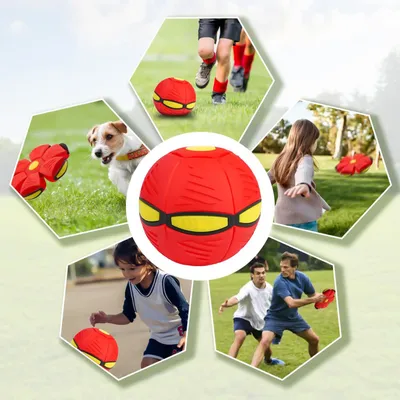 Balle soucoupe volante déformable – Magic frisbee – Rouge Balle soucoupe volante déformable – Magic frisbee – Rouge