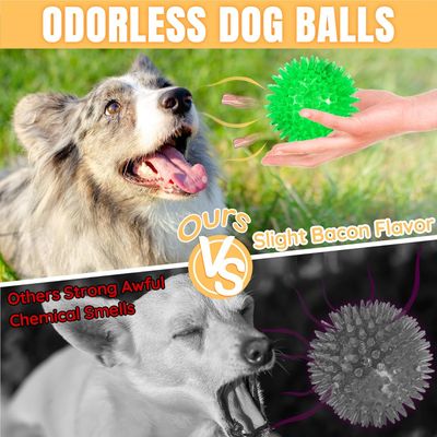6 balles qui crient pour chien – 9 cm avec pics