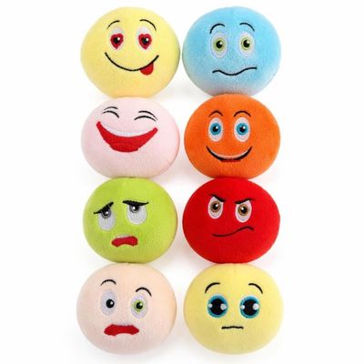 HausPets Juego 4 juguetes peluche perros, pelota sonido, tamaño pequeño