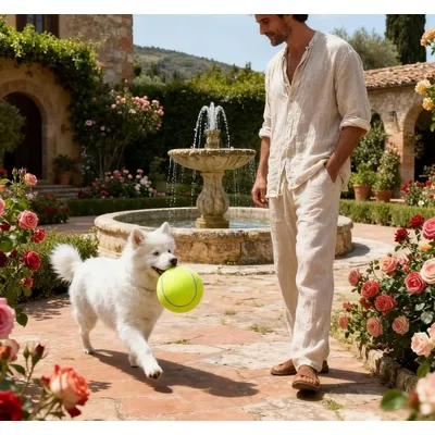Großer aufblasbarer Tennisball 24 cm – Outdoor Großer aufblasbarer Tennisball 24 cm – Outdoor