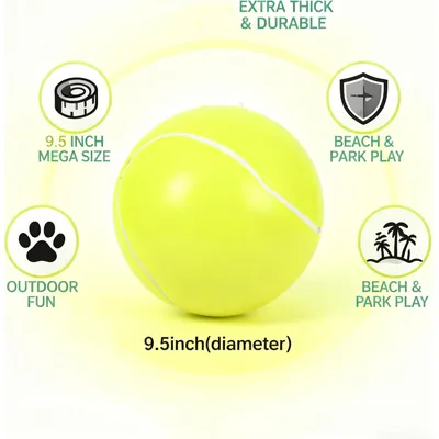 Großer aufblasbarer Tennisball 24 cm – Outdoor Großer aufblasbarer Tennisball 24 cm – Outdoor
