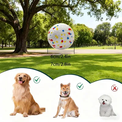 Balle apaisante chien 2,4 pouces, à mâcher, rebondissante, rose