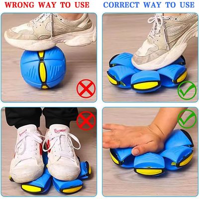HausPets Pelota deformable forma platillo volador – Frisbee mágico – Azul