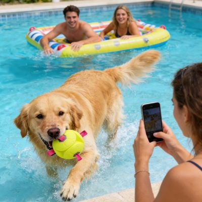 HausPets Pelota masticable cachorros, cuerda chirriador, interactiva