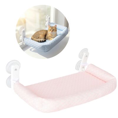 HausPets Lit de chat en soie de glace à double ventouse