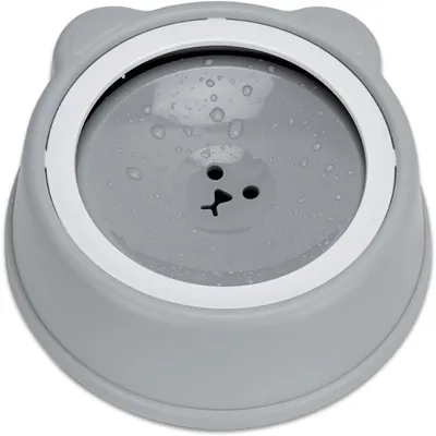 HausPets Tazón disco flotante, 1,5 L, anti-inundación, anti-atragantamiento