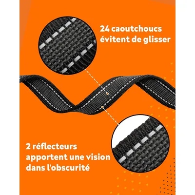HausPets Trainingsleine 5m, reflektierend, gummiert HausPets Trainingsleine 5m, reflektierend, gummiert