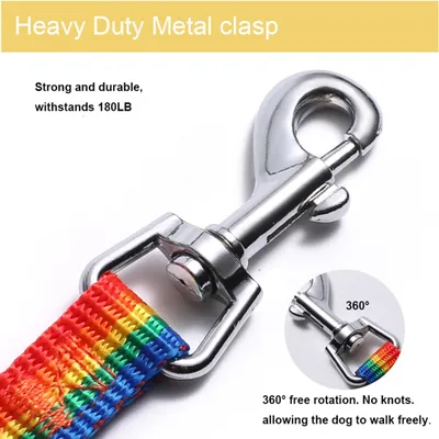 HausPets Laisse chiot 1,8m arc-en-ciel traditionnelle HausPets Laisse chiot 1,8m arc-en-ciel traditionnelle