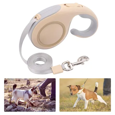 HausPets Hunde-Rollleine 5M Weiß Einhandbremse Arretierung HausPets Hunde-Rollleine 5M Weiß Einhandbremse Arretierung