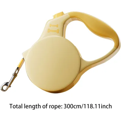 HausPets Laisse Chien Rétractable 5M Blanc Frein Une Main Verrouillage HausPets Laisse Chien Rétractable 5M Blanc Frein Une Main Verrouillage