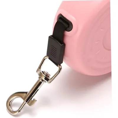 HausPets Hunde-Katzen-Rollleine 5M Nylon Rosa Automatisch