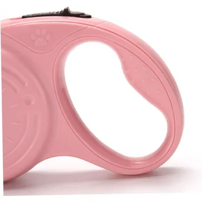 HausPets Hunde-Katzen-Rollleine 5M Nylon Rosa Automatisch