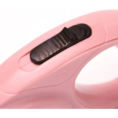HausPets Hunde-Katzen-Rollleine 5M Nylon Rosa Automatisch