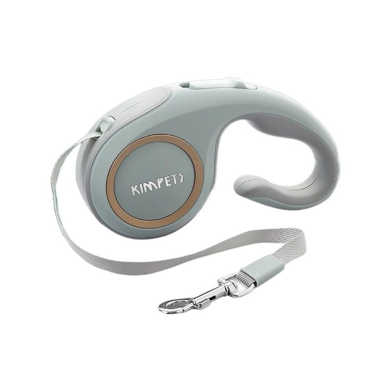 HausPets Laisse Chien Rétractable Auto 3M/5M Vert Promenade Randonnée Petit