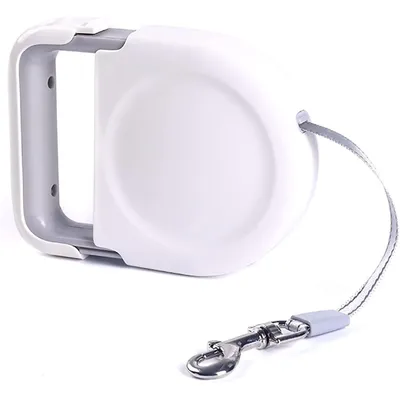 HausPets Laisse Chien Rétractable 5M 50kg Sans Nœuds Blanc HausPets Laisse Chien Rétractable 5M 50kg Sans Nœuds Blanc
