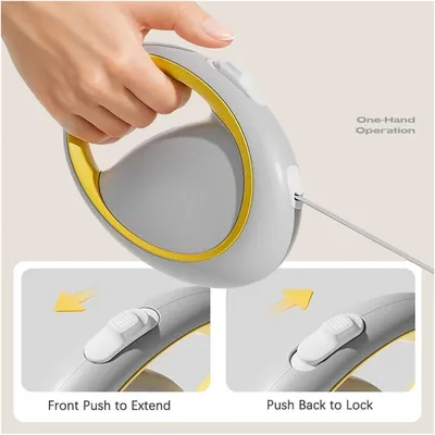 Retractable dog lead 3m, for small/medium pups, outdoor. Retractable dog lead 3m, for small/medium pups, outdoor.