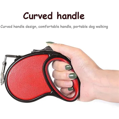 HausPets Laisse Chien Rétractable 3M Rouge Ergonomique Anti-Nœuds HausPets Laisse Chien Rétractable 3M Rouge Ergonomique Anti-Nœuds