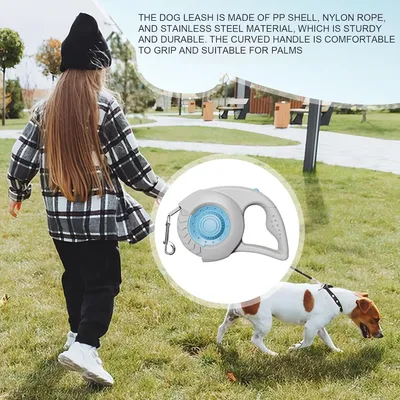 HausPets Laisse Chien Rétractable 5M Nylon Antidérapante Légère Petit Chien HausPets Laisse Chien Rétractable 5M Nylon Antidérapante Légère Petit Chien