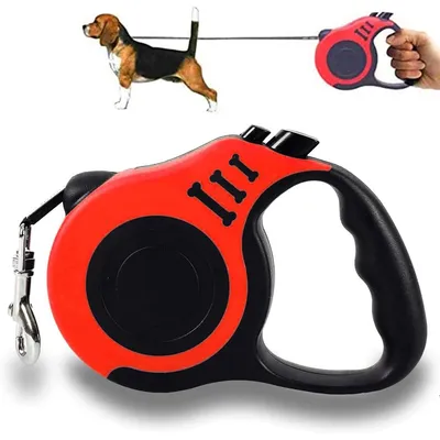HausPets Hunde-Rollleine 5M ABS Polyester Rot Klein Mittel HausPets Hunde-Rollleine 5M ABS Polyester Rot Klein Mittel