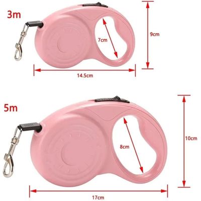 HausPets Laisse Chien Rétractable 3M/5M Verte Petit Moyen Chien Randonnée
