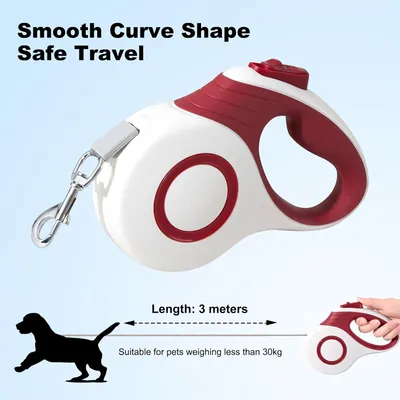 HausPets Laisse Chien Rétractable Nylon 5M Brun Antidérapante Petit Moyen HausPets Laisse Chien Rétractable Nylon 5M Brun Antidérapante Petit Moyen