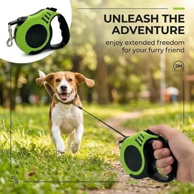 HausPets Laisse Chien Rétractable 3M/5M Polyester Portable Petit Moyen HausPets Laisse Chien Rétractable 3M/5M Polyester Portable Petit Moyen