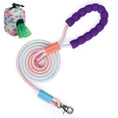 HausPets Laisse lasso 2m corde escalade rose/bleu