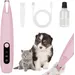Tondeuse pattes silencieuse rechargeable LED chat chien rose