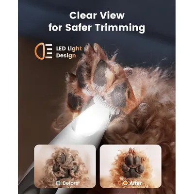 LED Pfotentrimmer Hunde leise wiederaufladbar Augen und Ohren