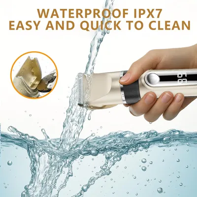 Tondeuse chien pro IPX7 sans fil 5 vitesses écran LCD lames céramique Tondeuse chien pro IPX7 sans fil 5 vitesses écran LCD lames céramique
