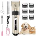 Tondeuse chien pro IPX7 sans fil 5 vitesses écran LCD lames céramique