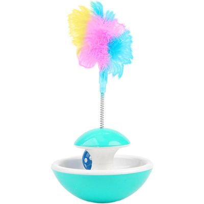 HausPets Jouet boule de piste chat avec plume et cloche
