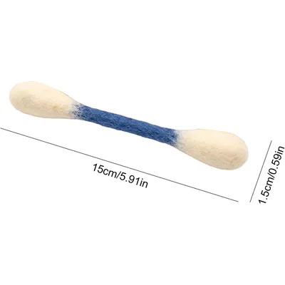 Lot de 6 cotons-tiges pour chatons, jouet de dentition, bleu Lot de 6 cotons-tiges pour chatons, jouet de dentition, bleu