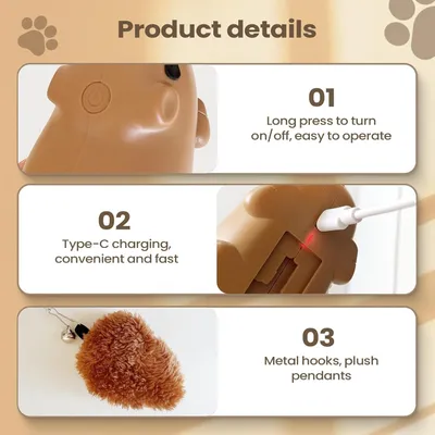 Teaser électrique rechargeable avec élévation auto chatons moyens grands Teaser électrique rechargeable avec élévation auto chatons moyens grands