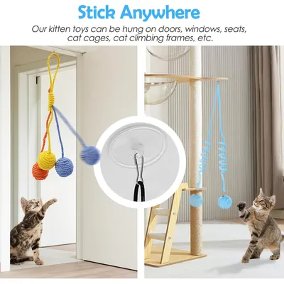 Lot 5 jouet suspendu chat souris plumes balle herbe chat chasser Lot 5 jouet suspendu chat souris plumes balle herbe chat chasser
