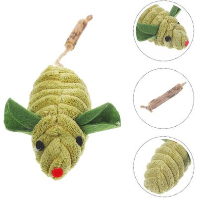 Lot 2 souris peluche herbe chat légère interactif chat intérieur