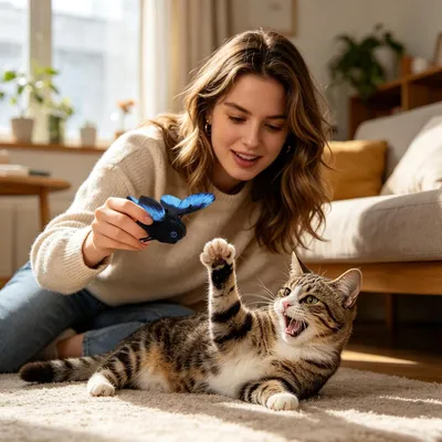 Jouet papillon automatique chat exercice interactif anti ennui Jouet papillon automatique chat exercice interactif anti ennui