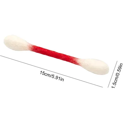Lot de 6 cotons-tiges pour chatons, jouet de dentition, rouge Lot de 6 cotons-tiges pour chatons, jouet de dentition, rouge