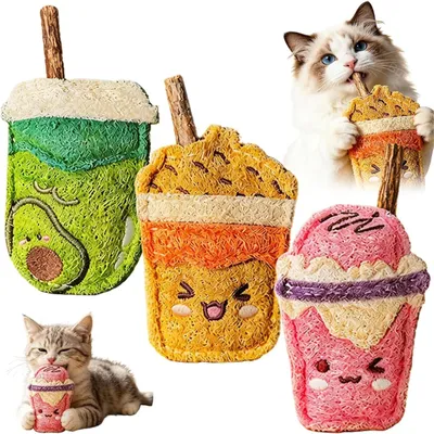 Jouets à mâcher luffa naturelle chat soins dentaires vigne argentée Jouets à mâcher luffa naturelle chat soins dentaires vigne argentée