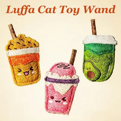 Jouets à mâcher luffa naturelle chat soins dentaires vigne argentée Jouets à mâcher luffa naturelle chat soins dentaires vigne argentée