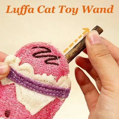 Jouets à mâcher luffa naturelle chat soins dentaires vigne argentée Jouets à mâcher luffa naturelle chat soins dentaires vigne argentée