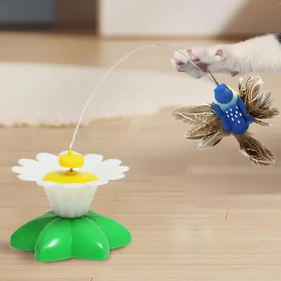 Teaser électrique papillon oiseau rotatif 360 degrés chat chien chaton Teaser électrique papillon oiseau rotatif 360 degrés chat chien chaton