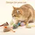 6 pièces souris peluche chat longue queue herbe chat instinct chasse