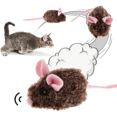 Souris mobile interactive chat couinement auto peluche mouvement