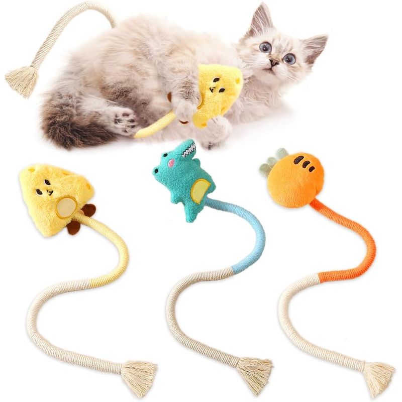 3 kau resistente Spielzeuge Katzen Sisalseil 50 cm Länge