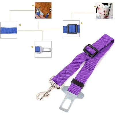 Leine, Sicherheitsgurt für Hunde und Katzen, Geschirr, Autositz, violett Leine, Sicherheitsgurt für Hunde und Katzen, Geschirr, Autositz, violett